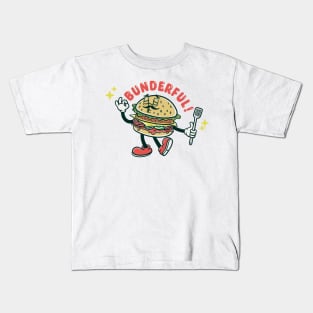 wonderful burger  pun cartoon Kids T-Shirt